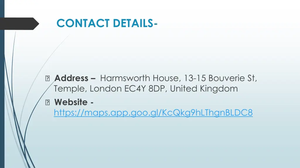 contact details