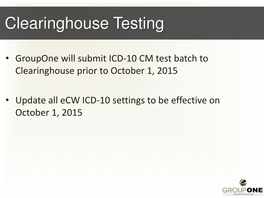 clearinghouse testing