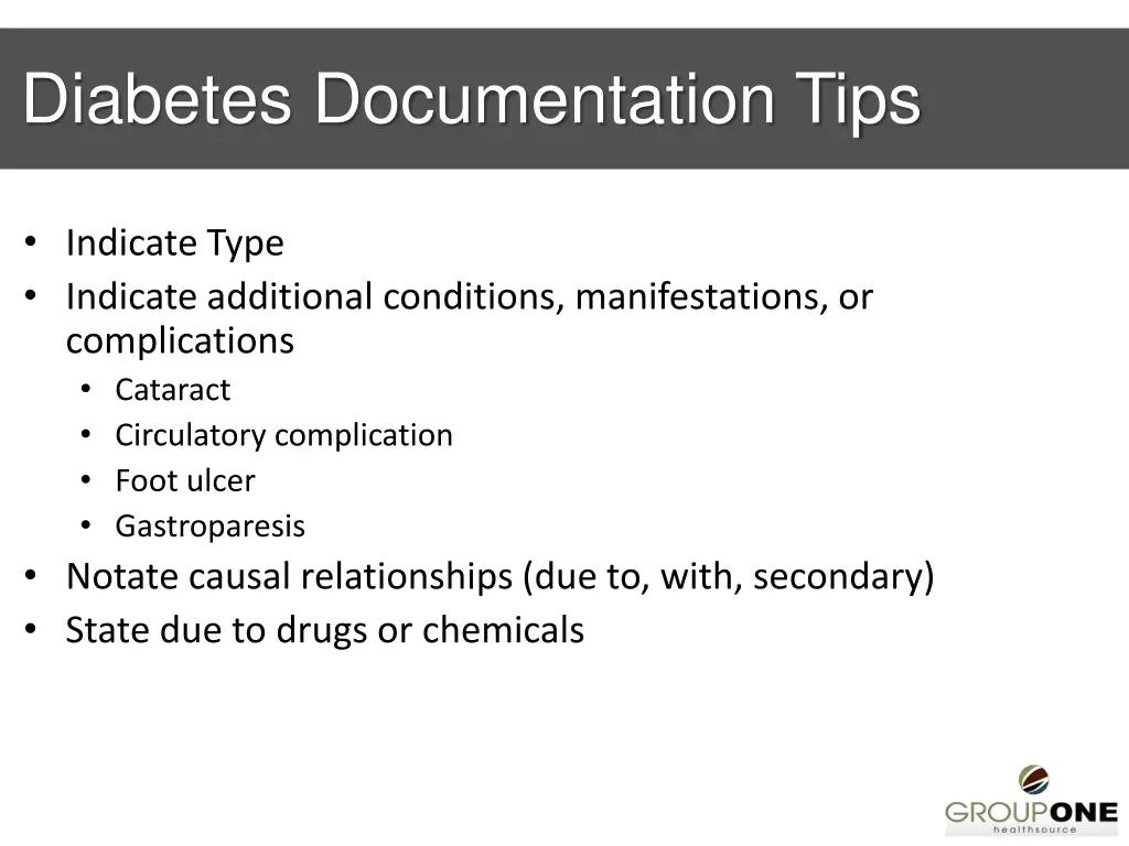 diabetes documentation tips 1