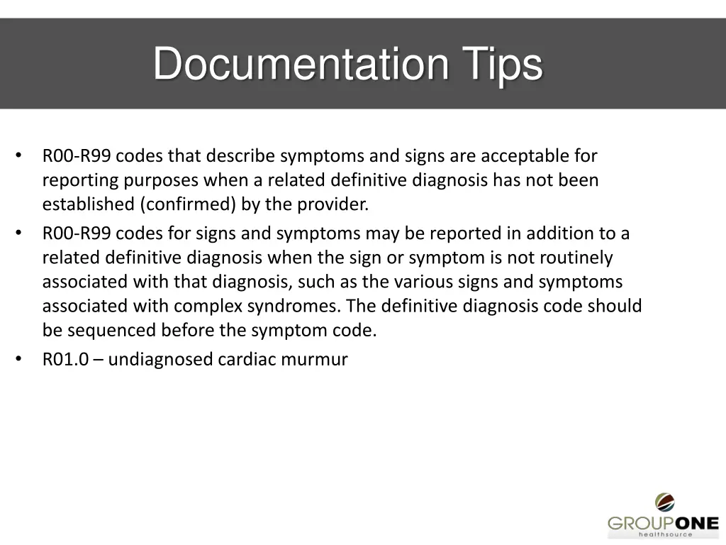documentation tips