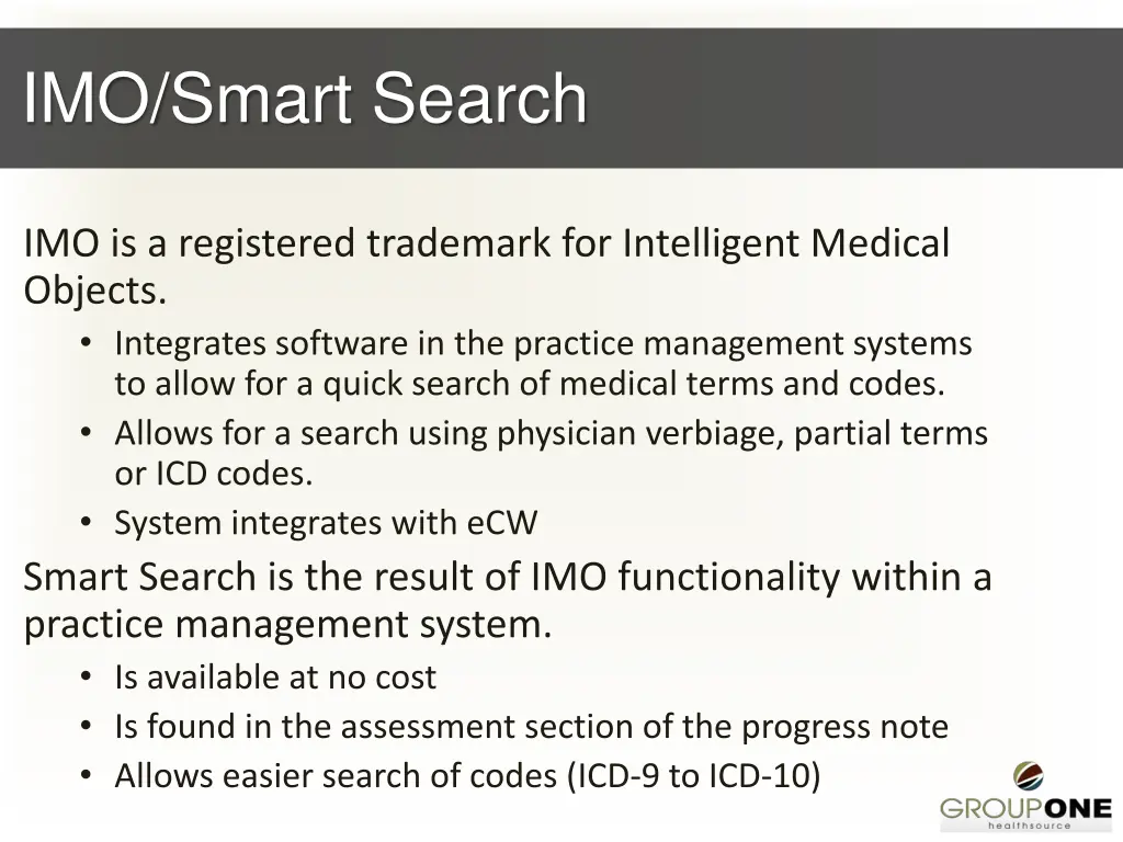 imo smart search
