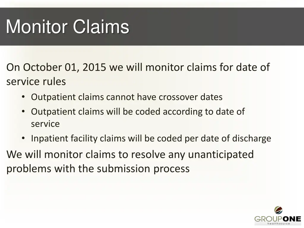 monitor claims