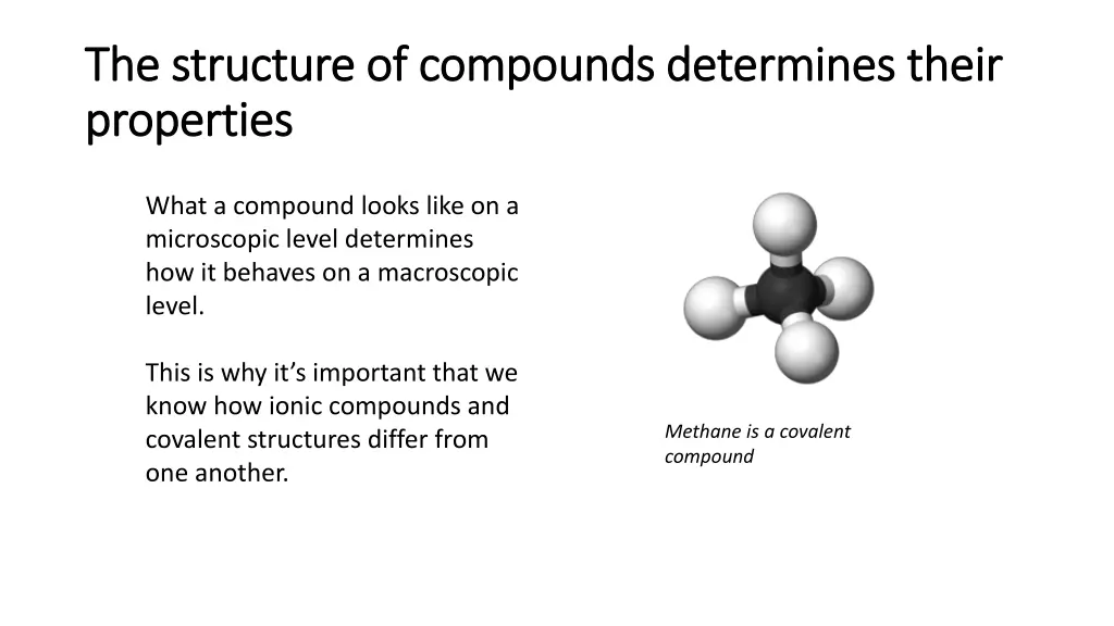 the structure of compounds determines their