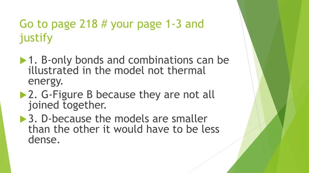 go to page 218 your page 1 3 and justify
