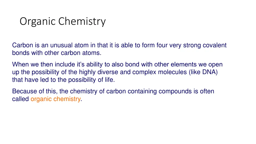 organic chemistry