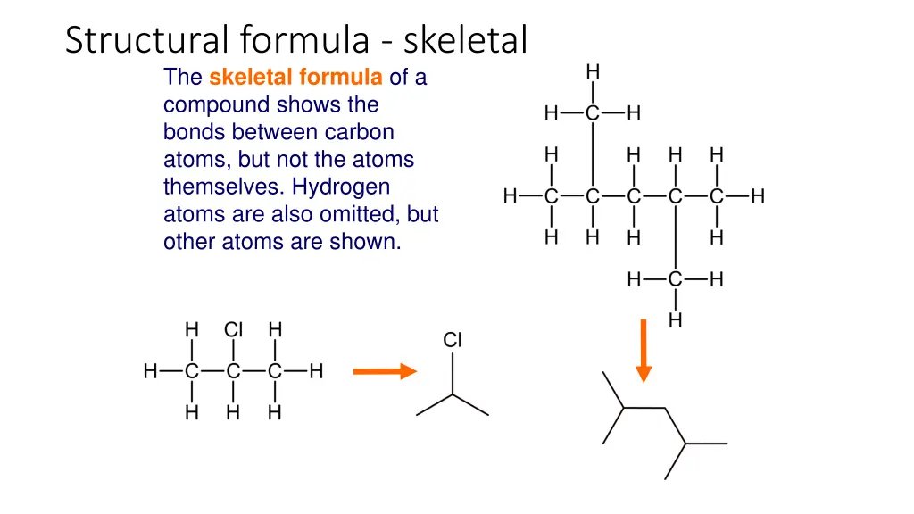 structural formula skeletal the skeletal formula