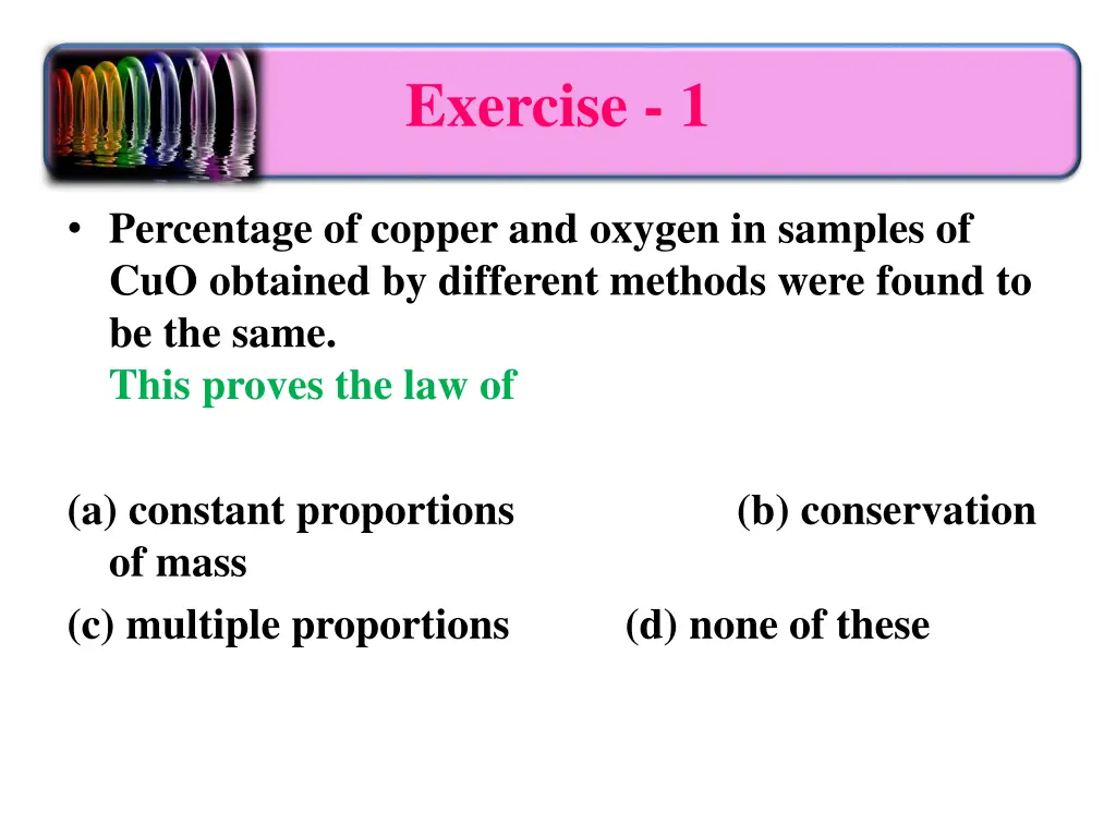exercise 1