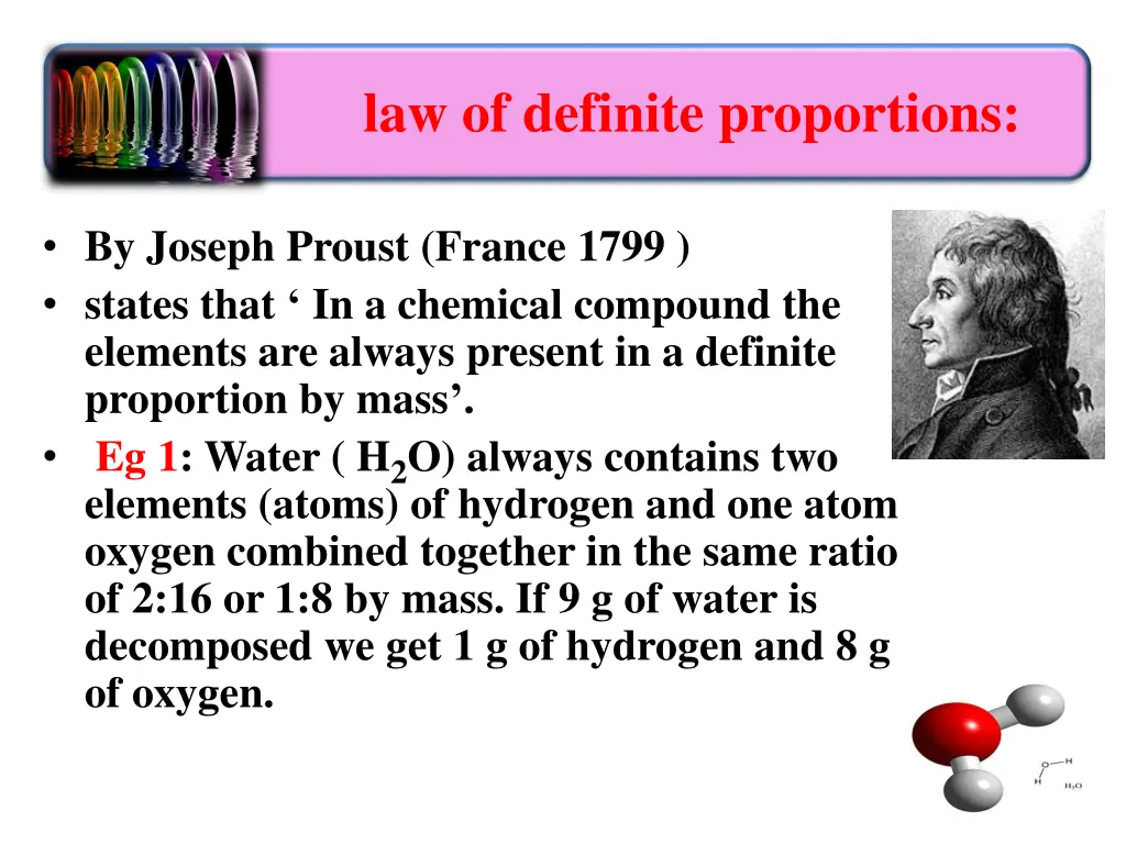 law of definite proportions