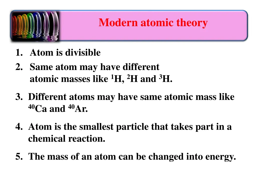 modern atomic theory