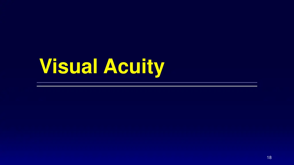 visual acuity