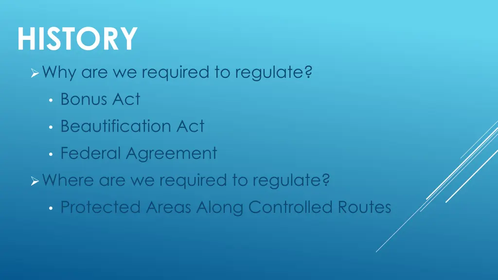 history why are we required to regulate