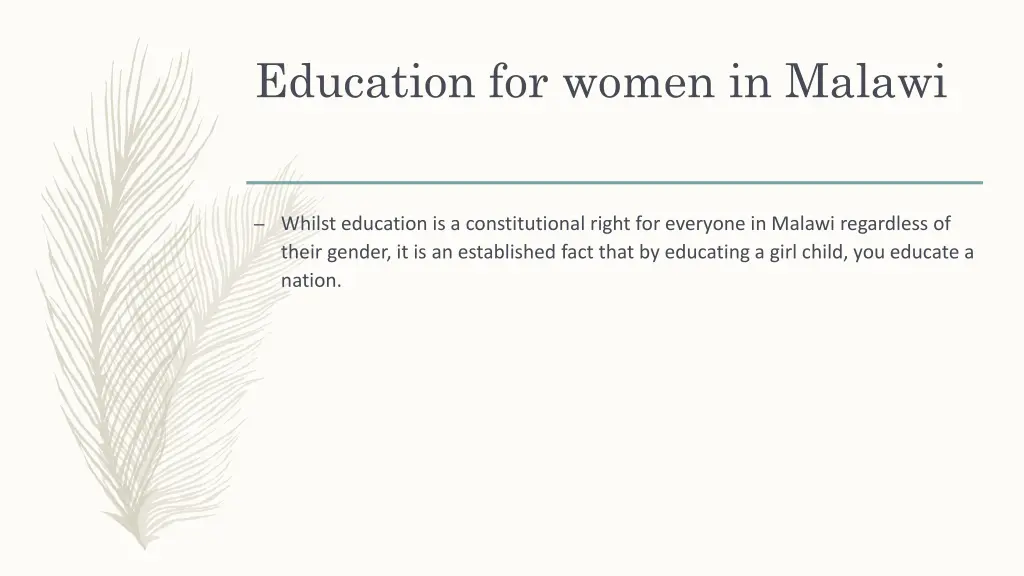 education for women in malawi 1