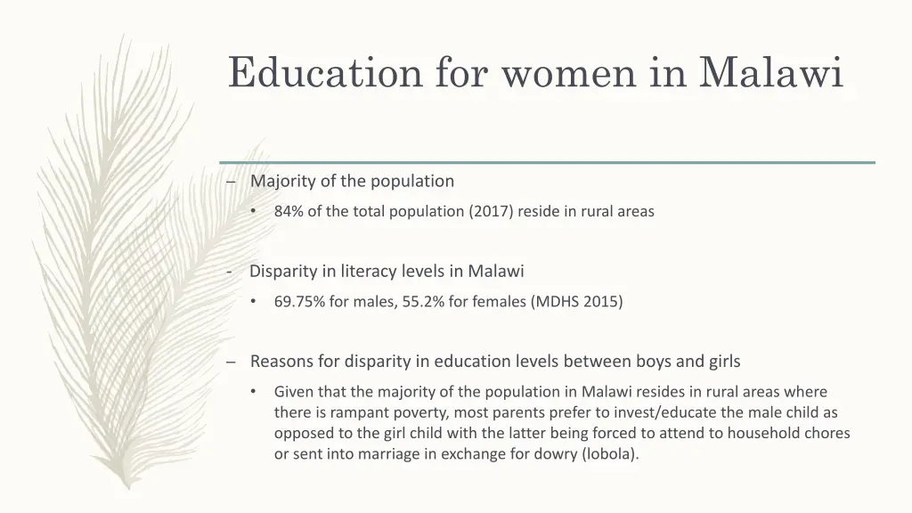 education for women in malawi