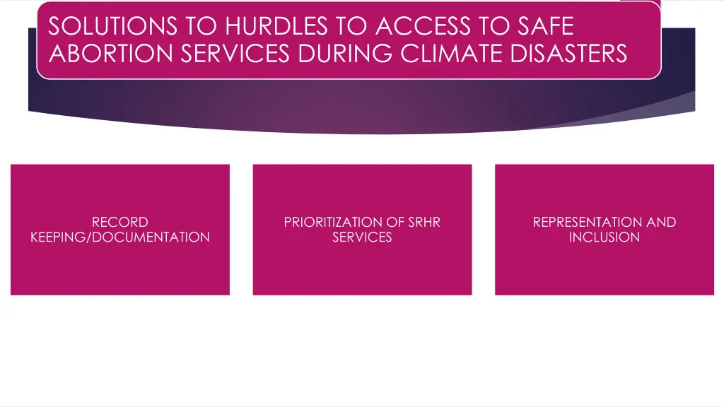 solutions to hurdles to access to safe abortion