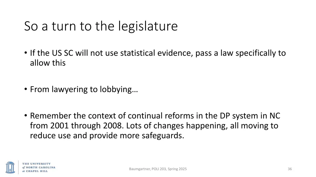 so a turn to the legislature