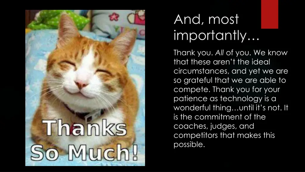 and most importantly