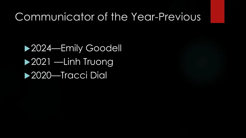 communicator of the year previous