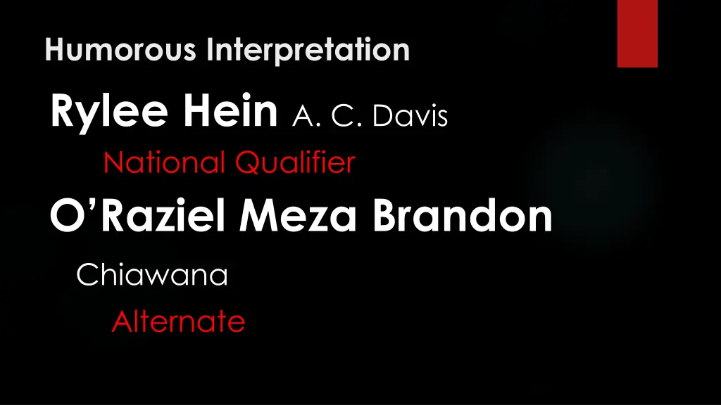humorous interpretation rylee hein a c davis