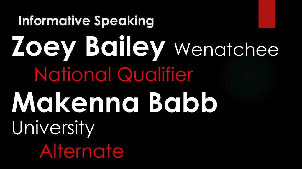 informative speaking zoey bailey wenatchee