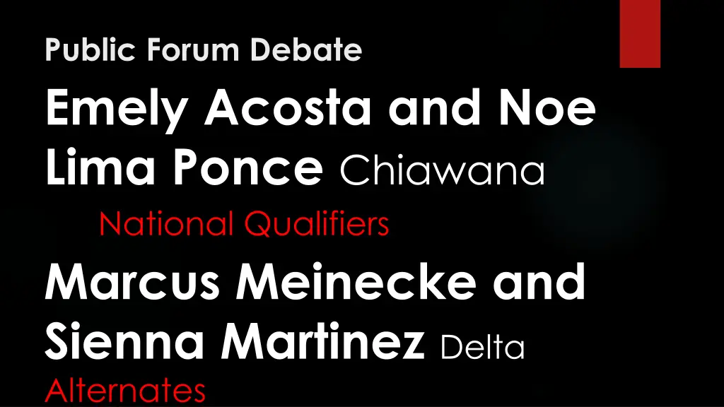 public forum debate emely acosta and noe lima