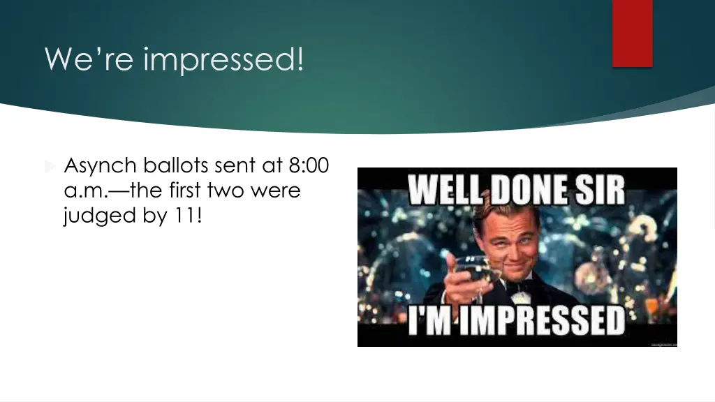 we re impressed