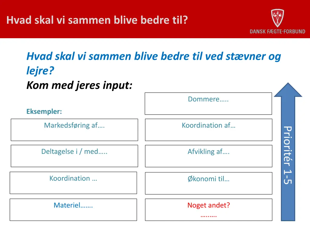 hvad skal vi sammen blive bedre til