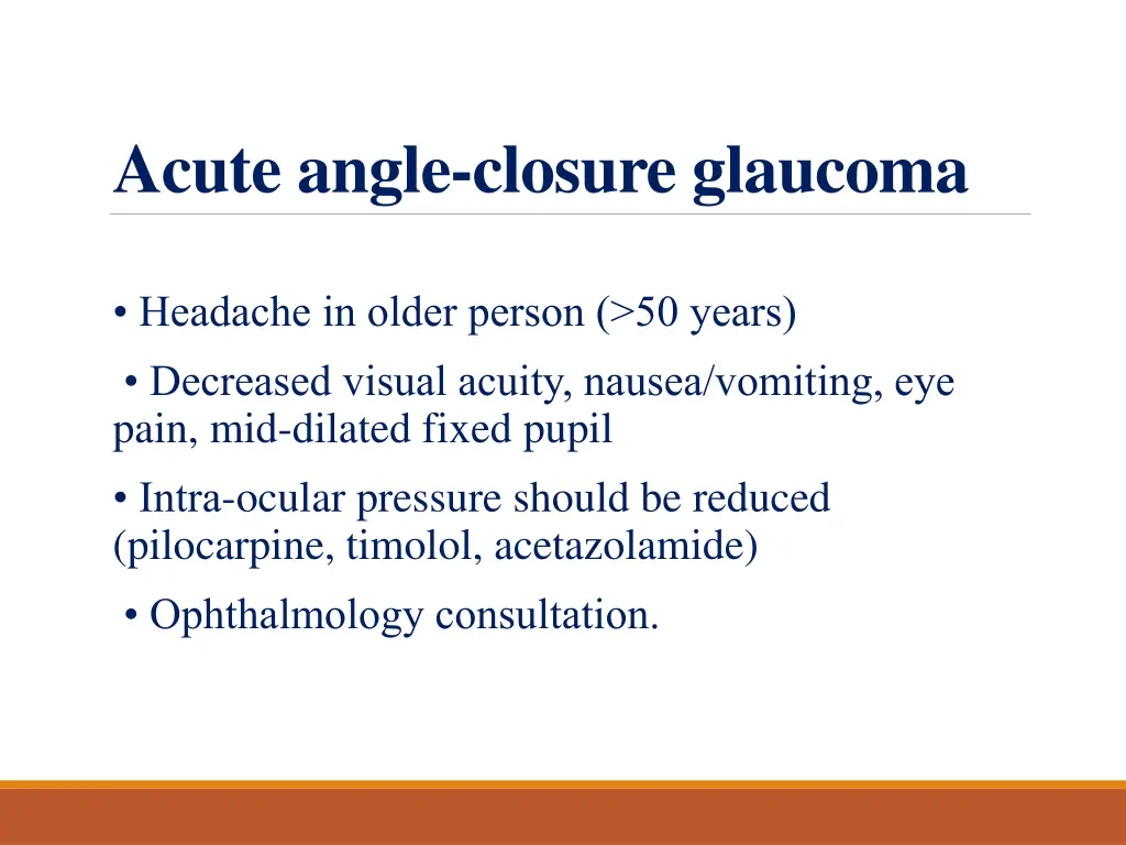 acute angle closure glaucoma