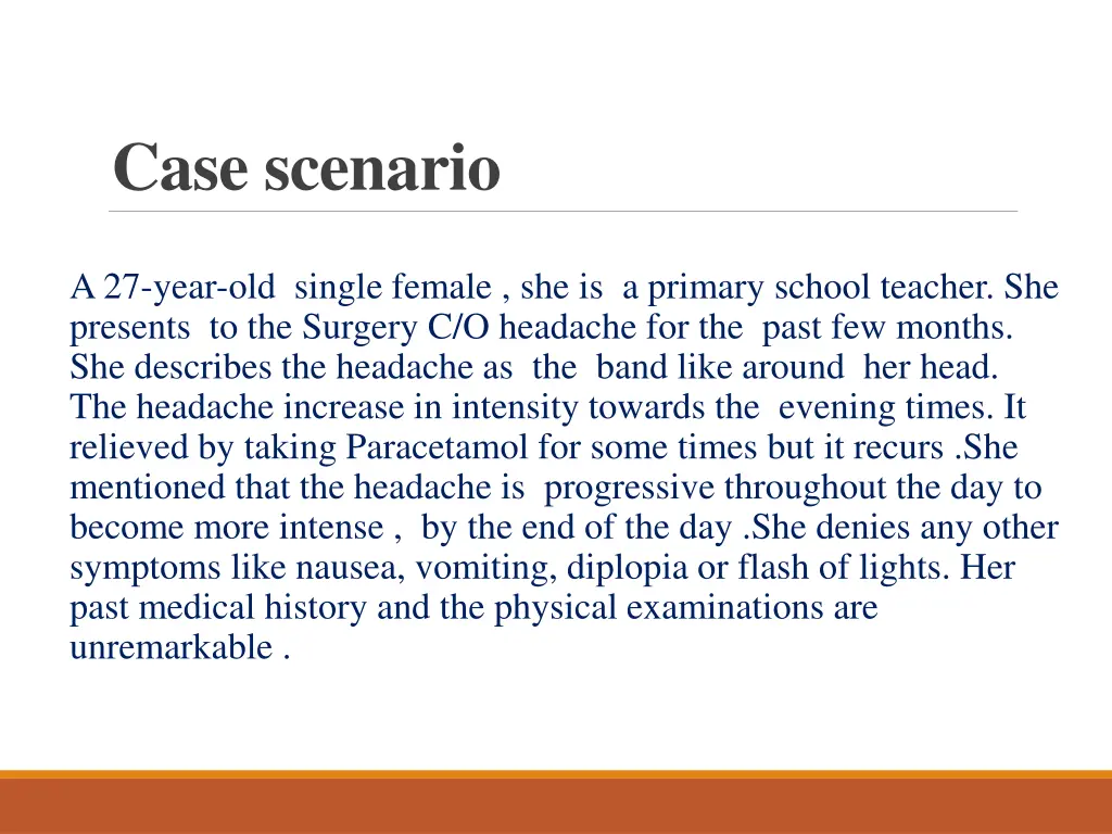 case scenario