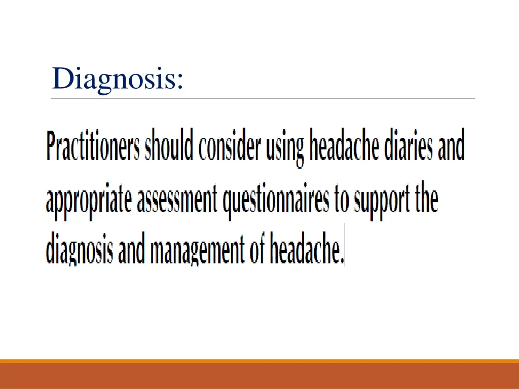 diagnosis
