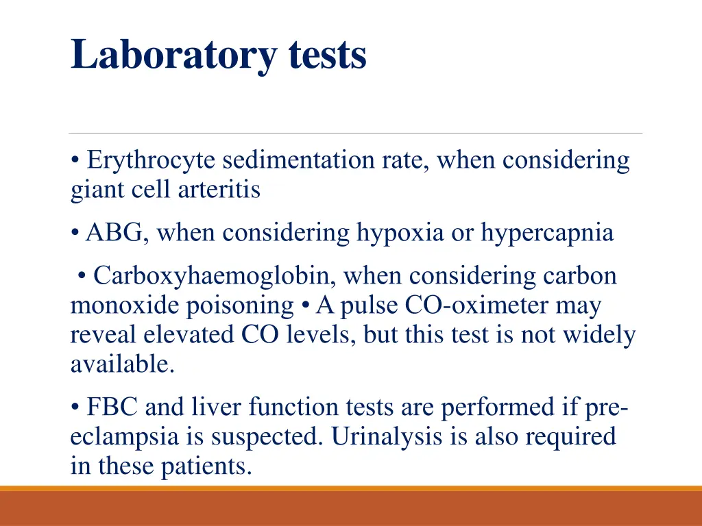 laboratory tests