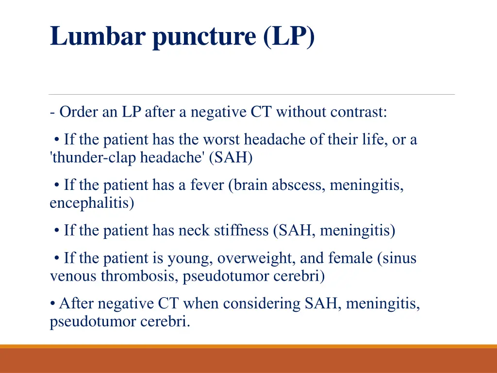 lumbar puncture lp