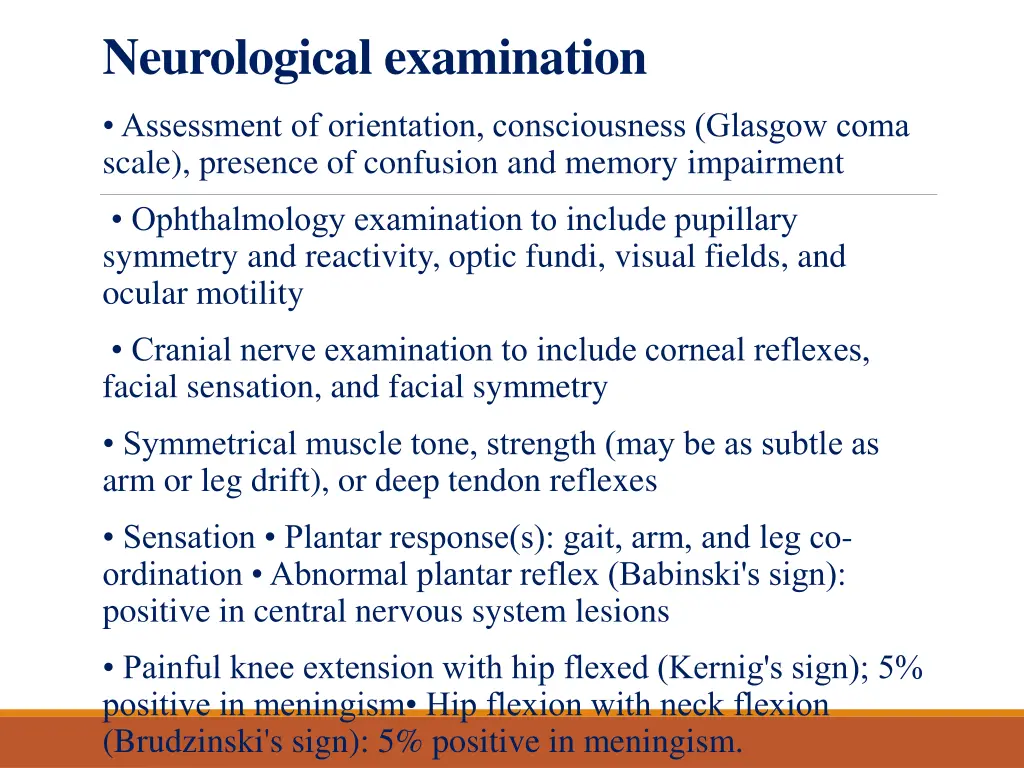 neurological examination