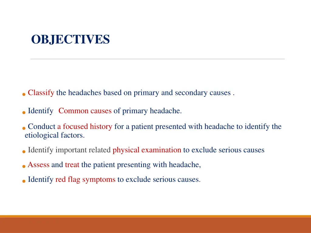 objectives