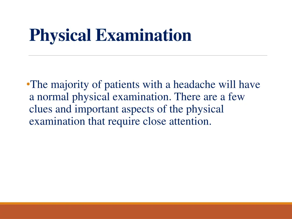 physical examination