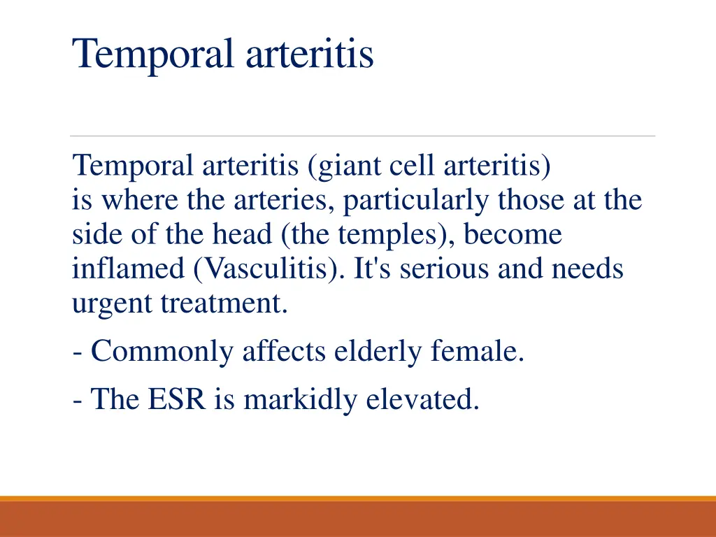 temporal arteritis