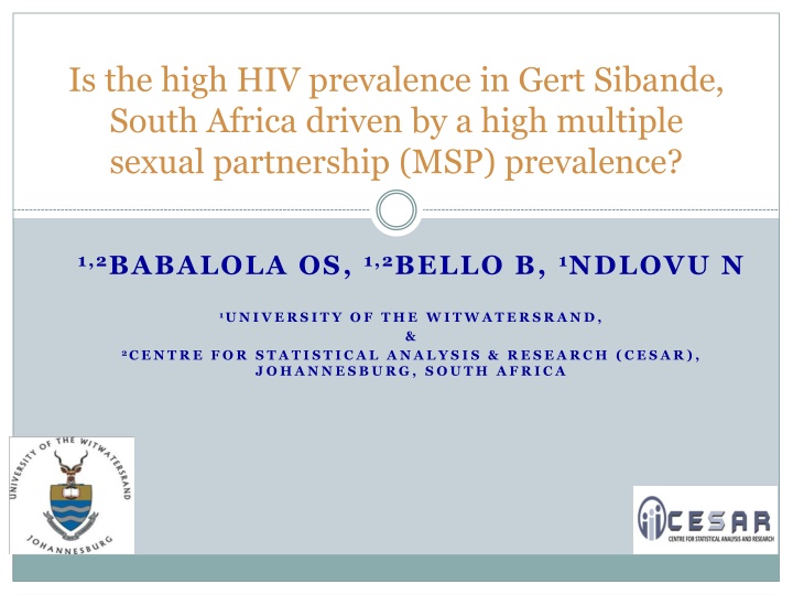 is the high hiv prevalence in gert sibande south