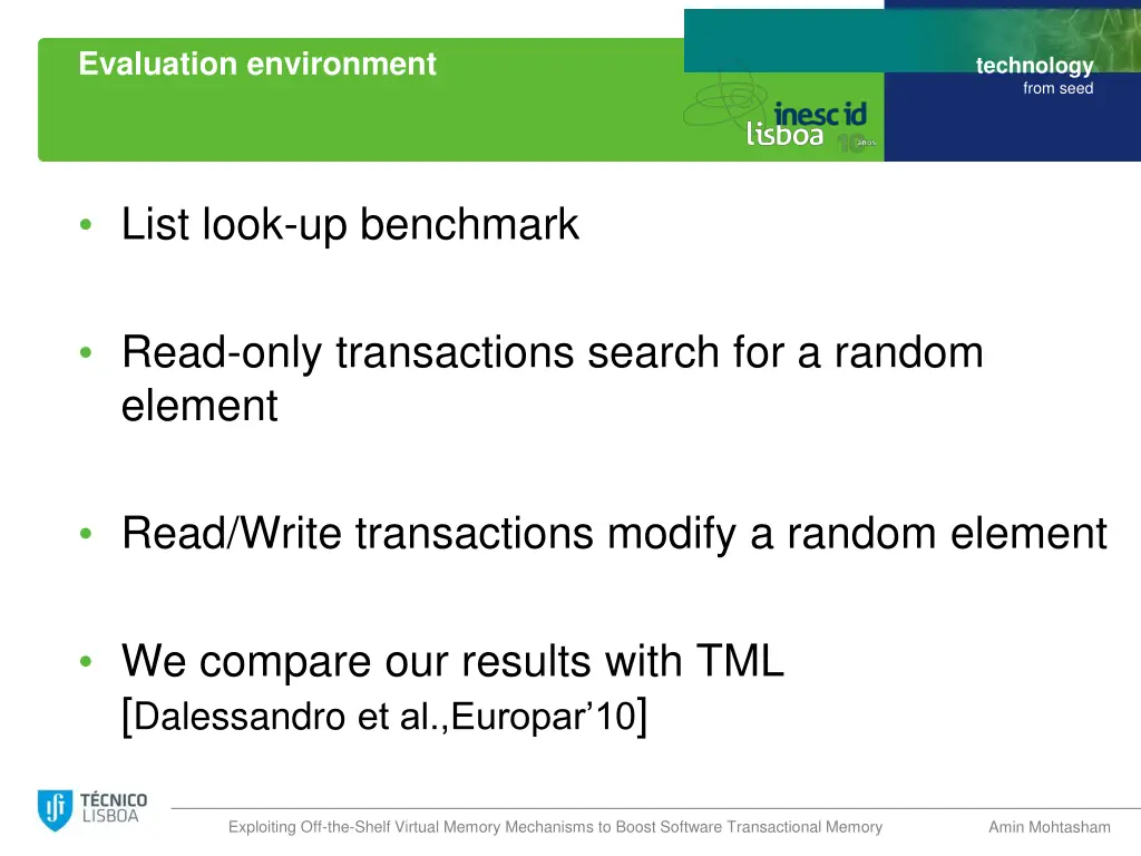 evaluation environment