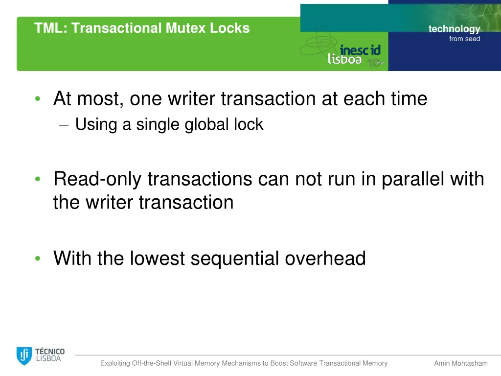 tml transactional mutex locks