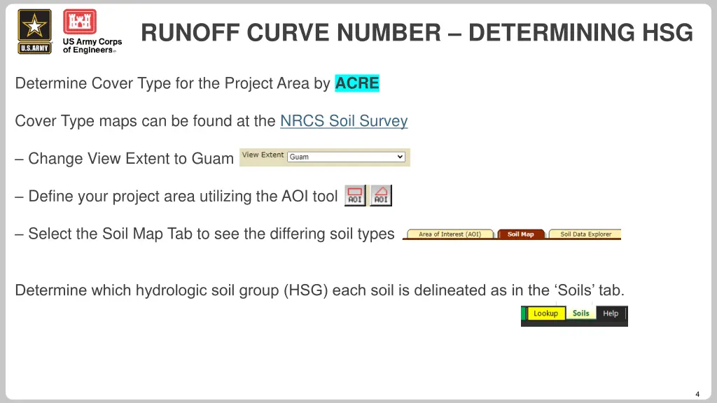 runoff curve number determining hsg