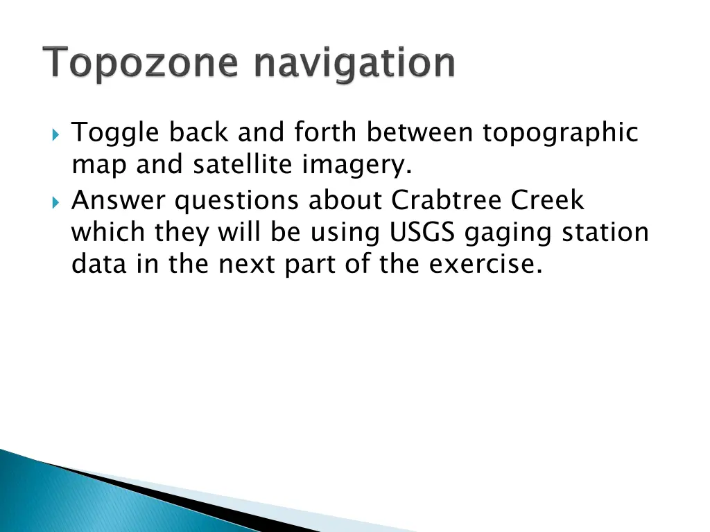toggle back and forth between topographic