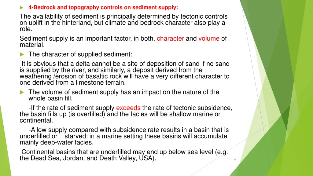 4 bedrock and topography controls on sediment