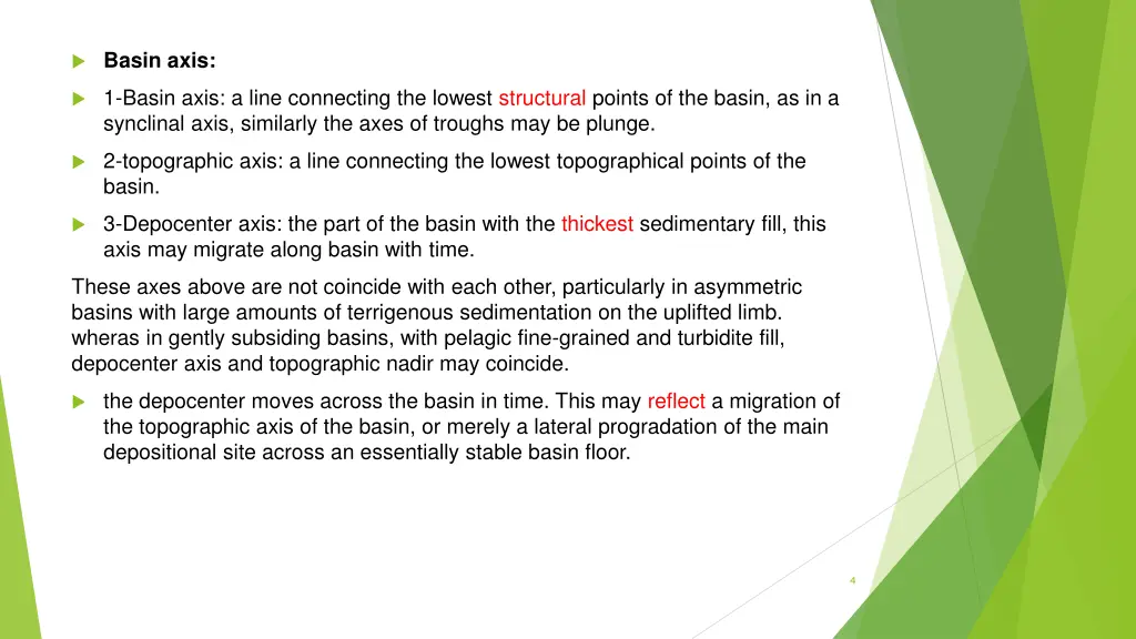 basin axis