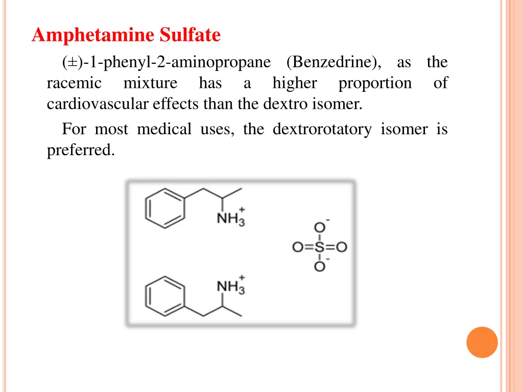 amphetamine sulfate 1 phenyl 2 aminopropane