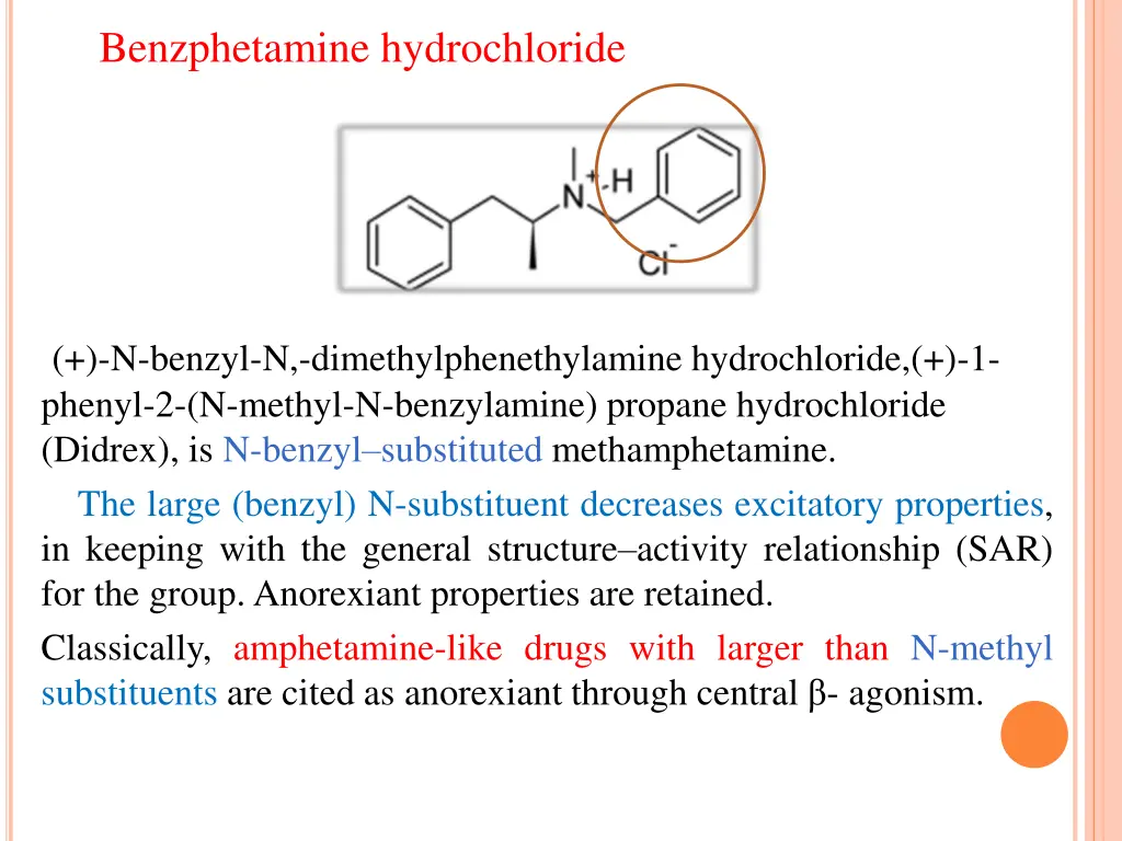benzphetamine hydrochloride