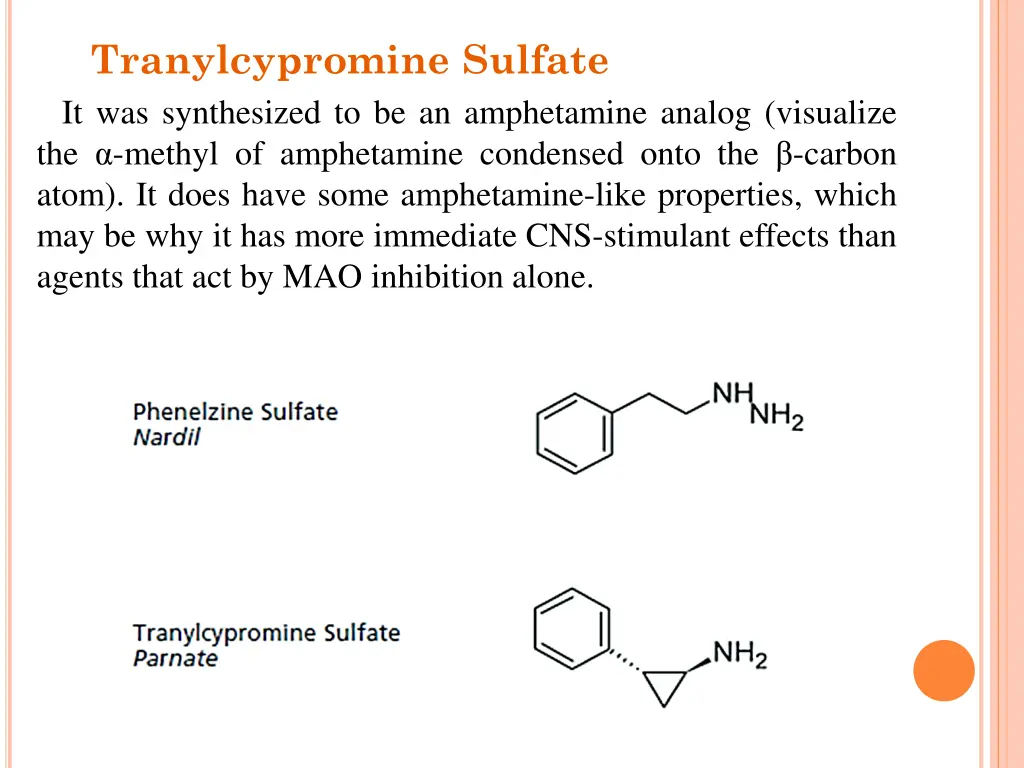 tranylcypromine sulfate it was synthesized