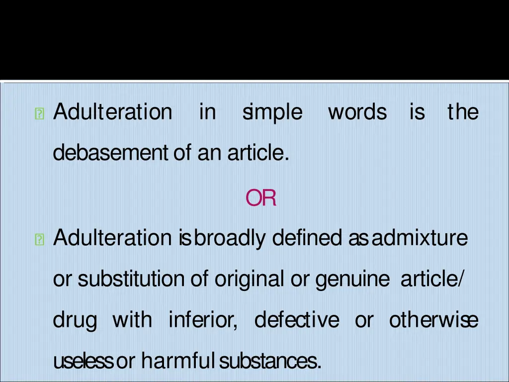 adulteration