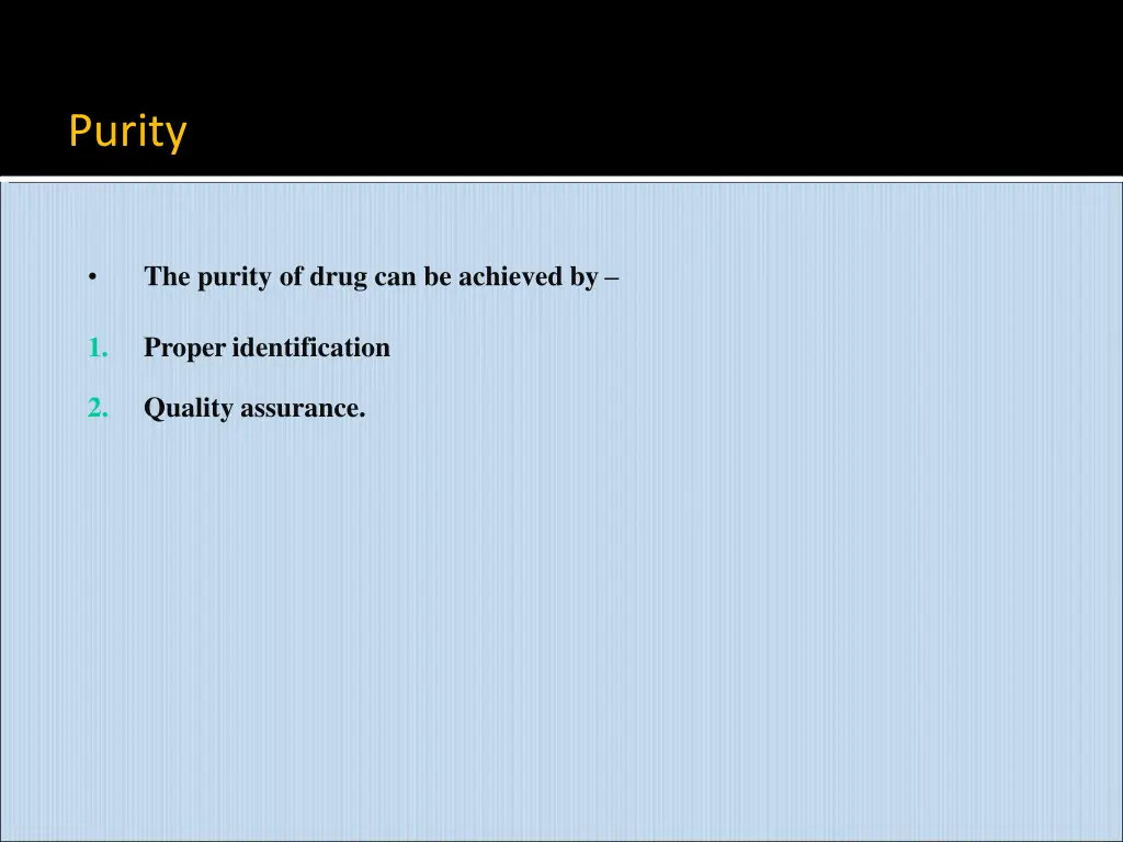 purity