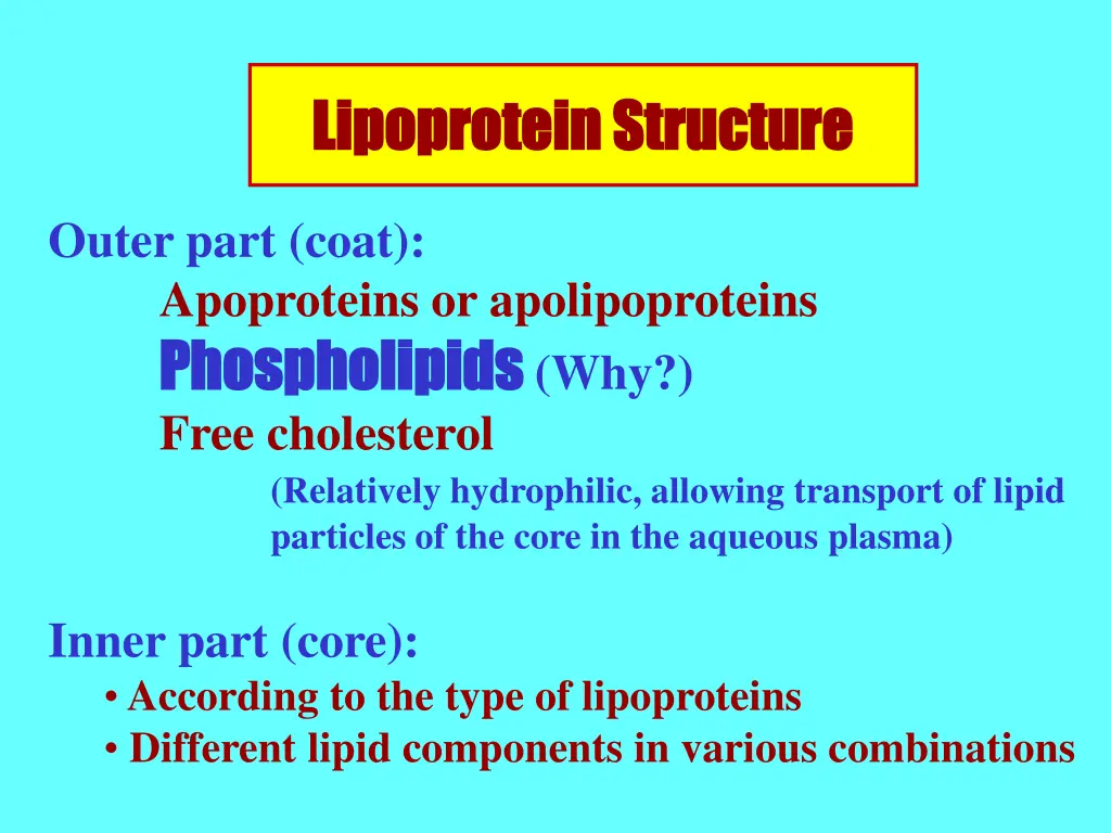 lipoprotein structure lipoprotein structure