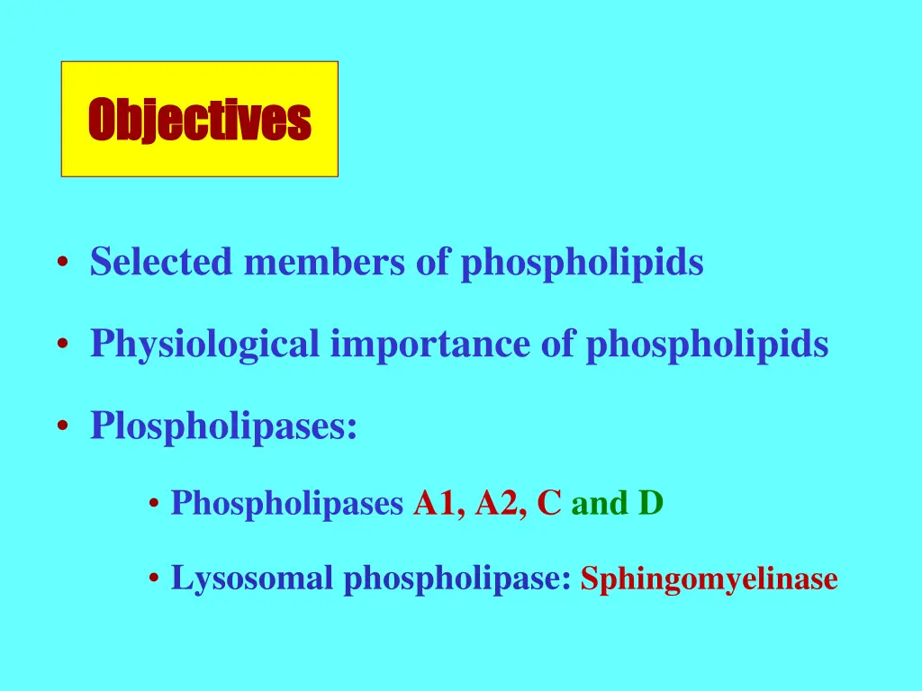 objectives objectives