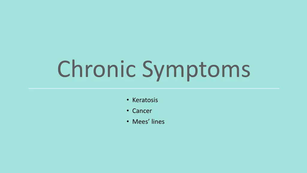 chronic symptoms